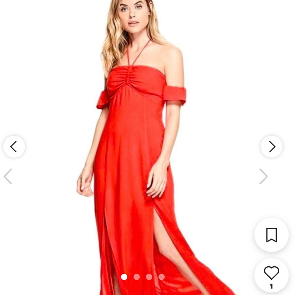 NWT Guess Vibrant Red Maxi Dress ladies medium
